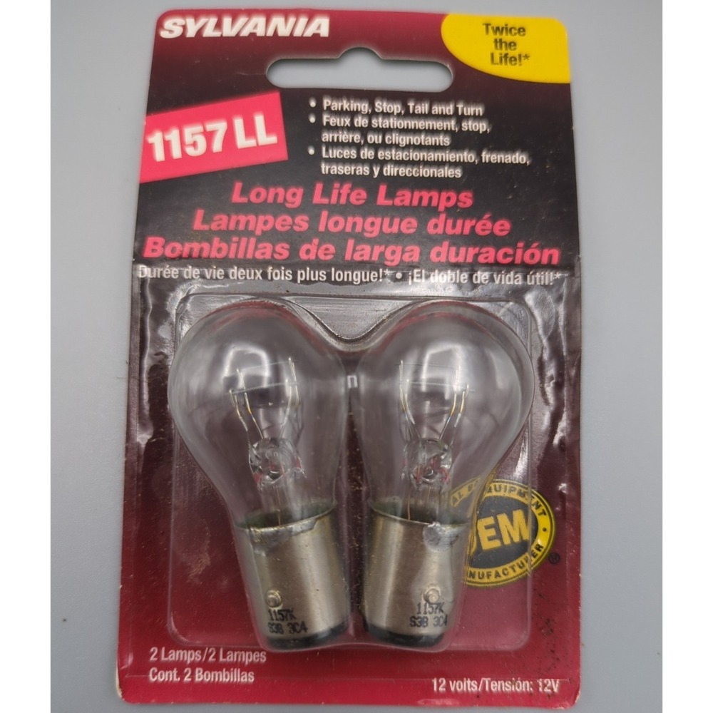 Sylvania 1157LL Long Life Mini Bulbs 12 Volt Automotive Lamp‎ Light